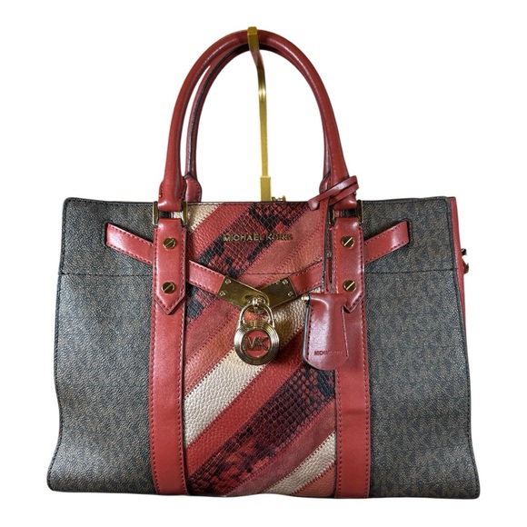 Michael Kors Nouveau Hamilton Signature Satchel EUC - Picture 1 of 16